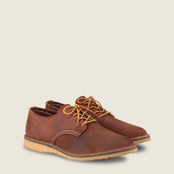 Red Wing Oxford Weekender - Muleskinner Leather - Brown - Mens SXY149502